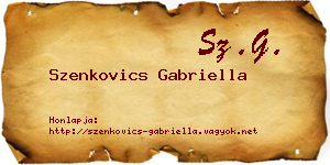 Szenkovics Gabriella névjegykártya