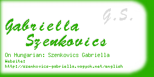 gabriella szenkovics business card